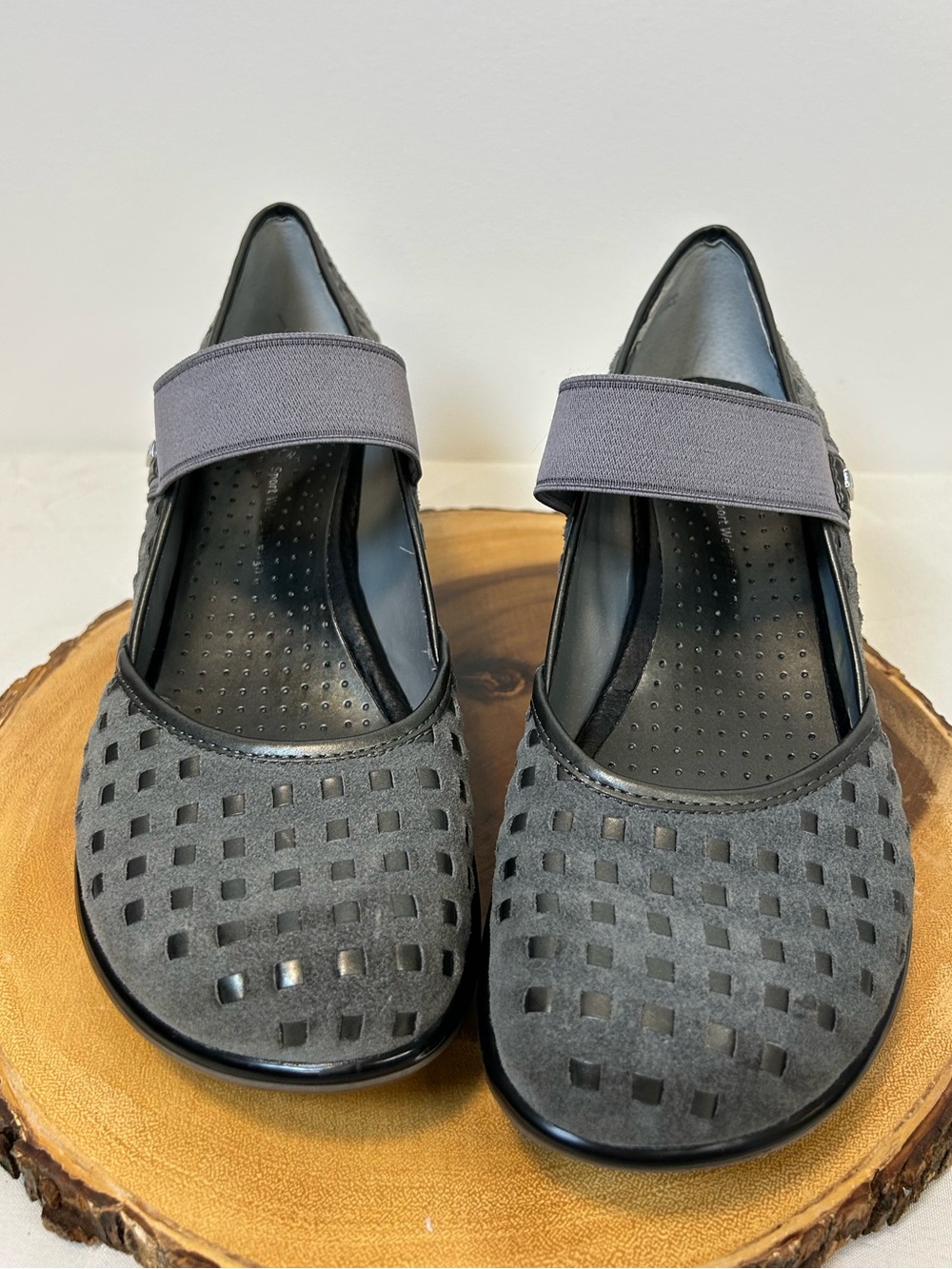 Jambu Alicante Wedge Pumps Mary Jane style slip on elastic strap Women’s 10 - Picture 1 of 9